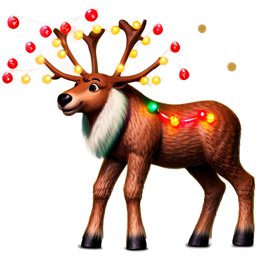 Reindeer With Lights Png 05212024