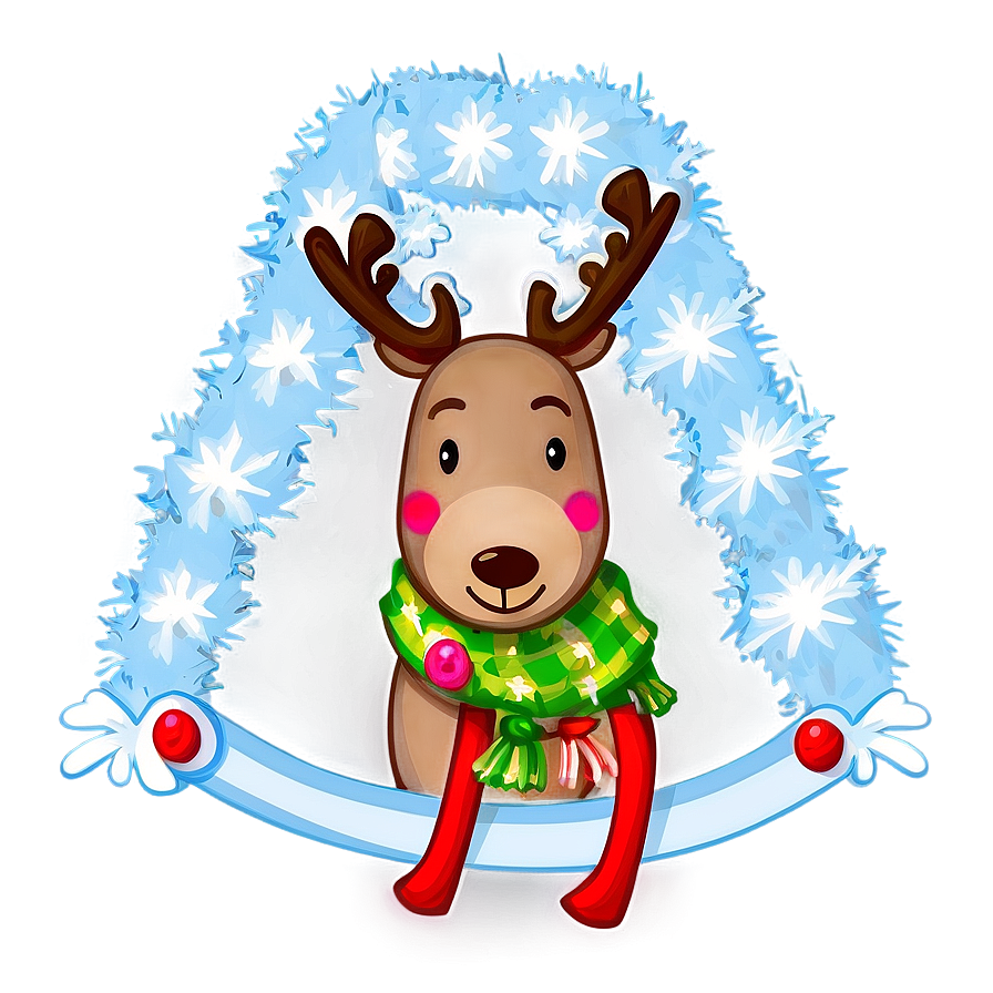 Reindeer With Scarf Png Vgi