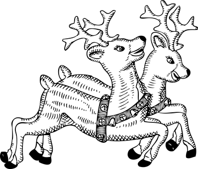 Reindeerin Darkness PNG with transparent background