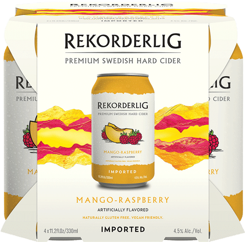 Rekorderlig Mango Raspberry Cider Packaging