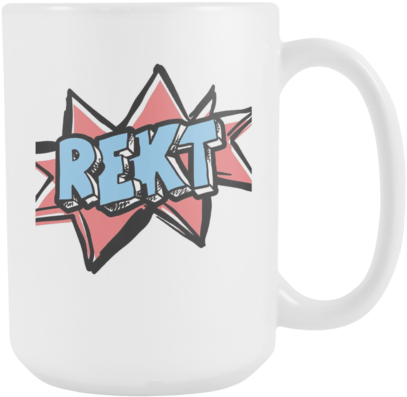 Rekt Comic Style Mug Print