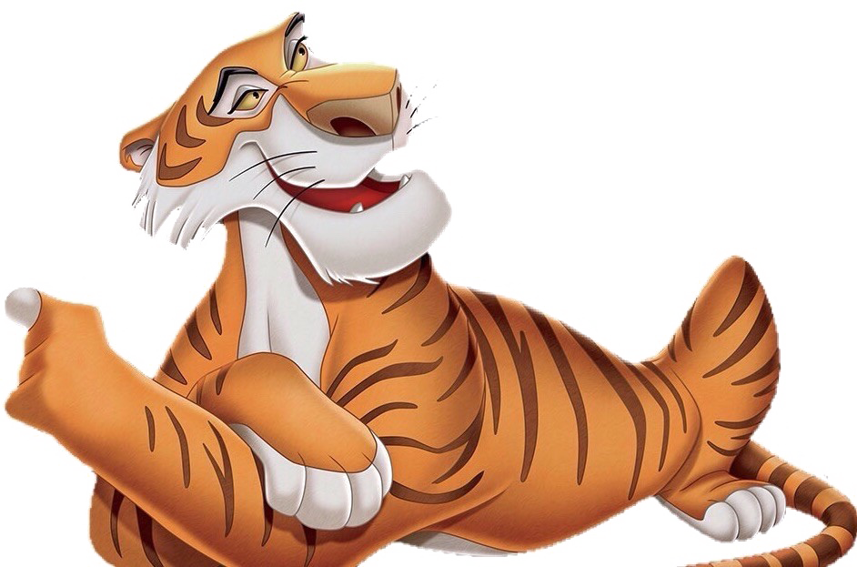 Relaxed Animated Tiger PNG with transparent background