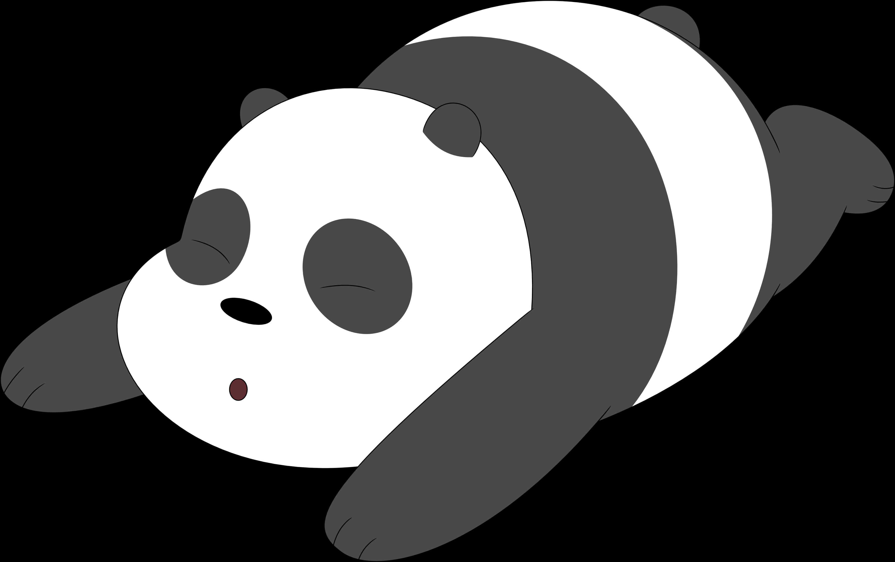 Relaxed Cartoon Panda