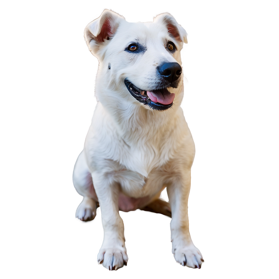 Relaxed White Dog Png 06262024