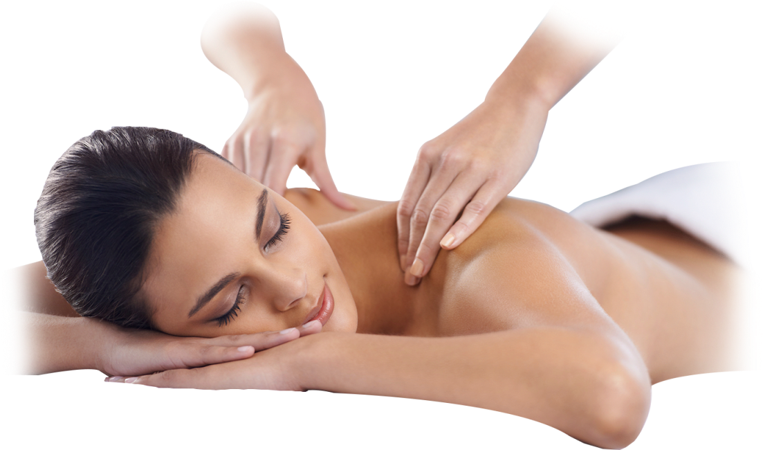Relaxing Back Massageat Spa PNG with transparent background