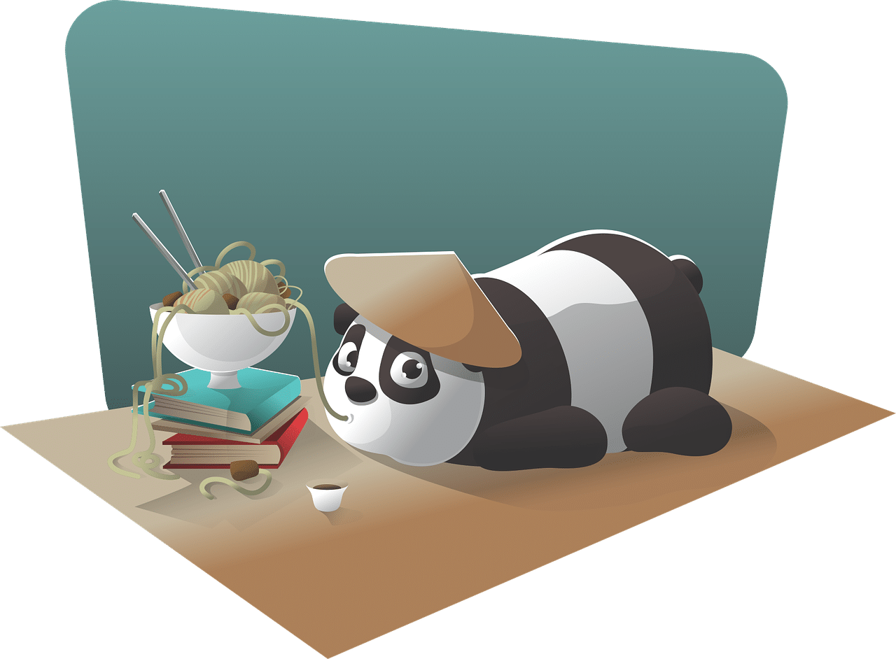 Relaxing Pandawith Noodlesand Books