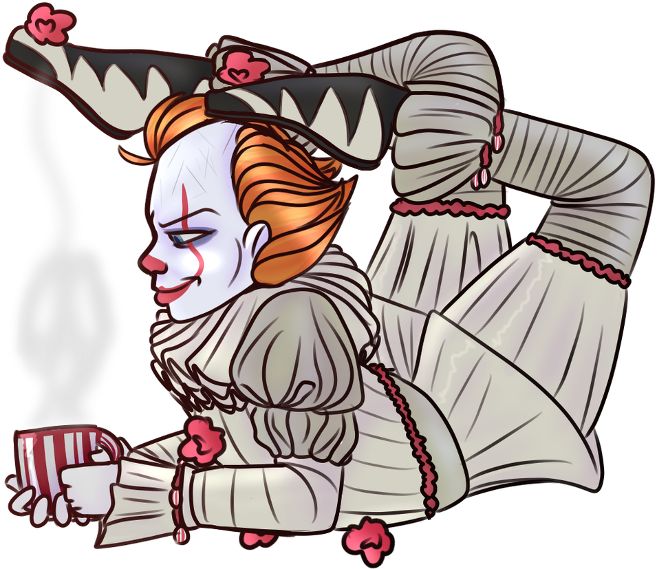 Relaxing Pennywise Cartoon Illustration