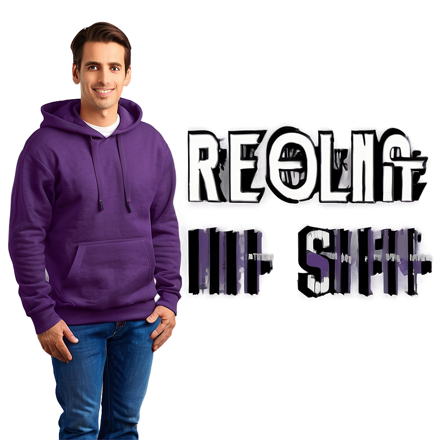 Relaxing Purple Hoodie Template Png Sgf