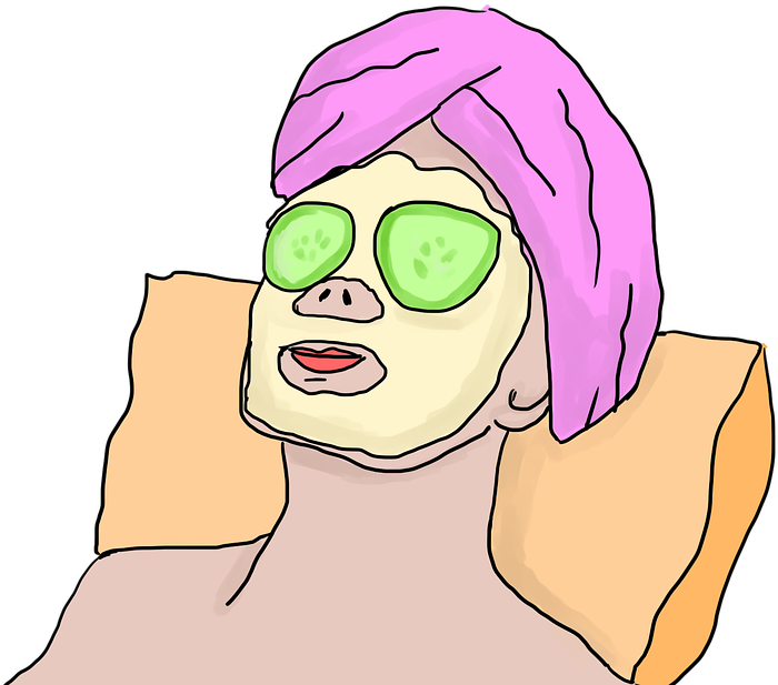 Relaxing Spa Day Illustration PNG with transparent background