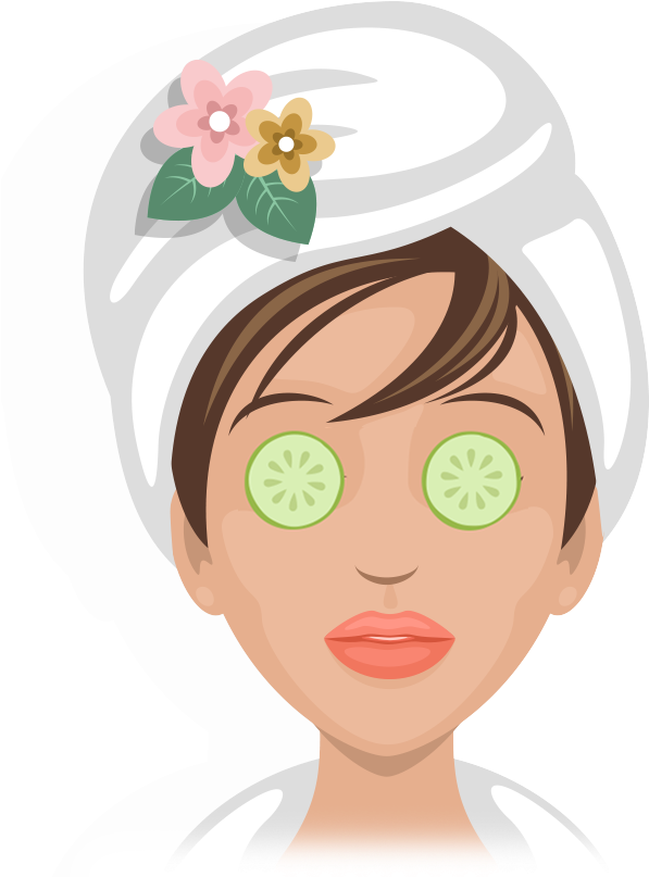 Relaxing Spa Treatment Illustration PNG with transparent background