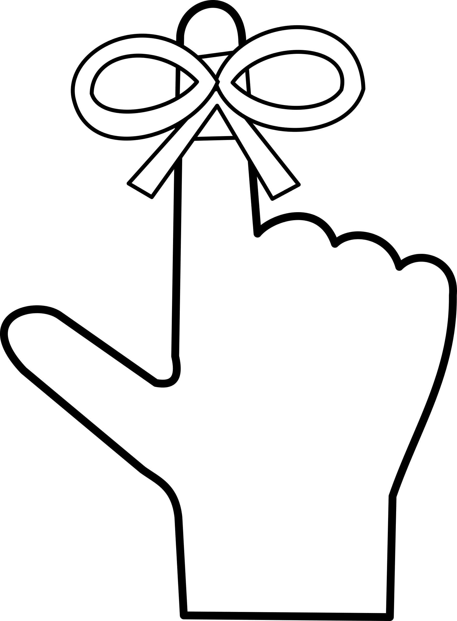 Reminder Ribbon Finger Icon