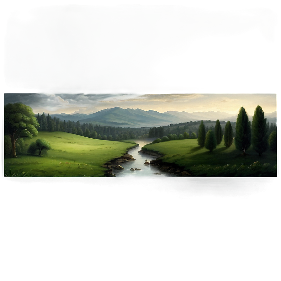 Renaissance Landscape Art PNG 06252024 PNG image with a transparent background, free high-resolution download
