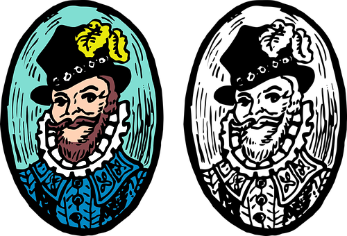 Renaissance Man Illustration PNG with transparent background