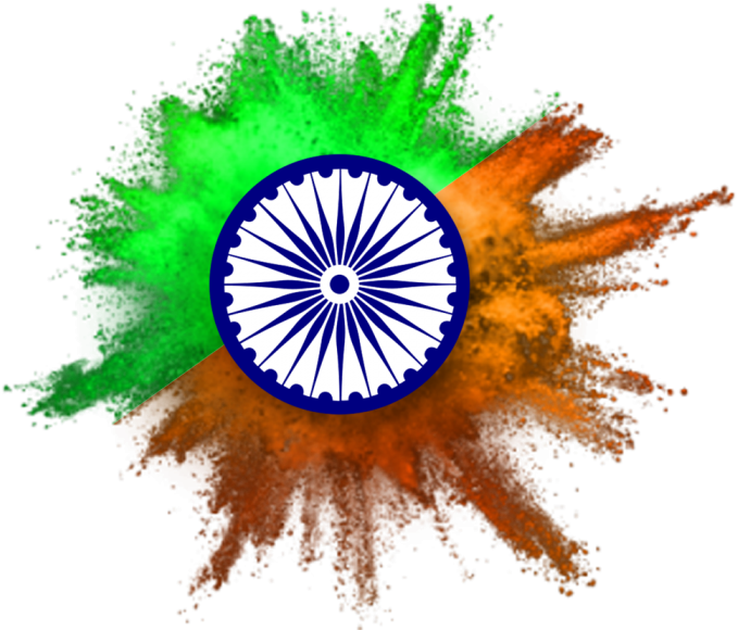 Republic Day India Ashoka Chakra Splash