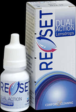 Reset Dual Action Lens Drops Packagingand Bottle