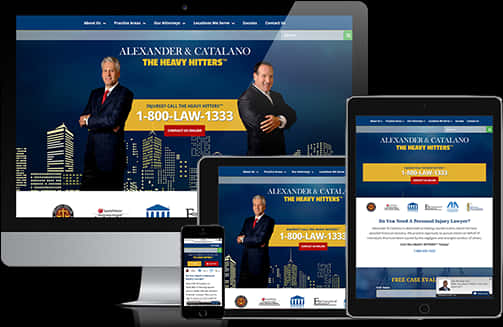 Responsive Law Firm Website Design PNG with transparent background