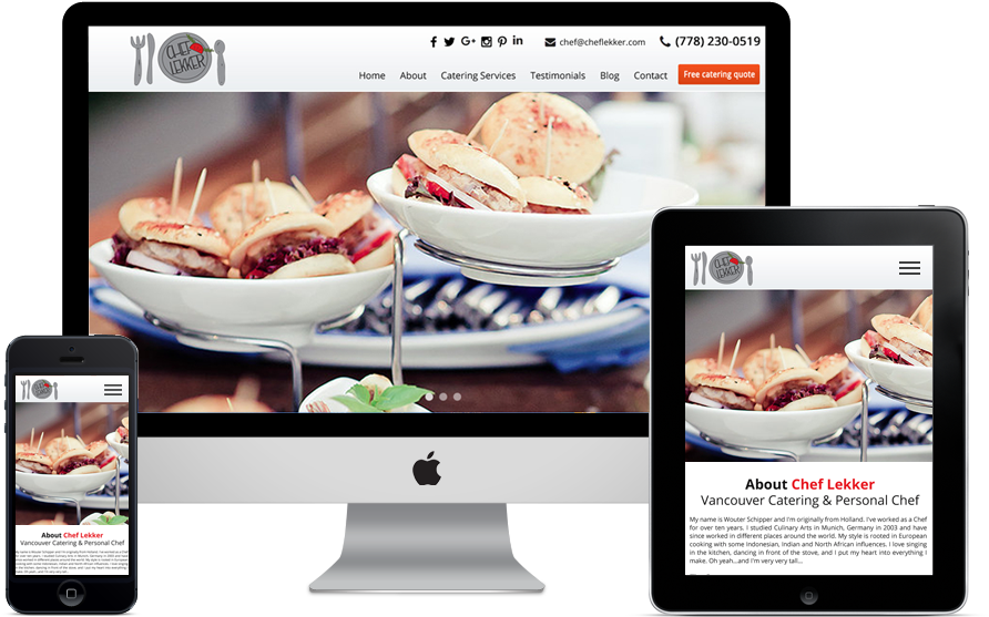 Responsive Web Design Catering Service