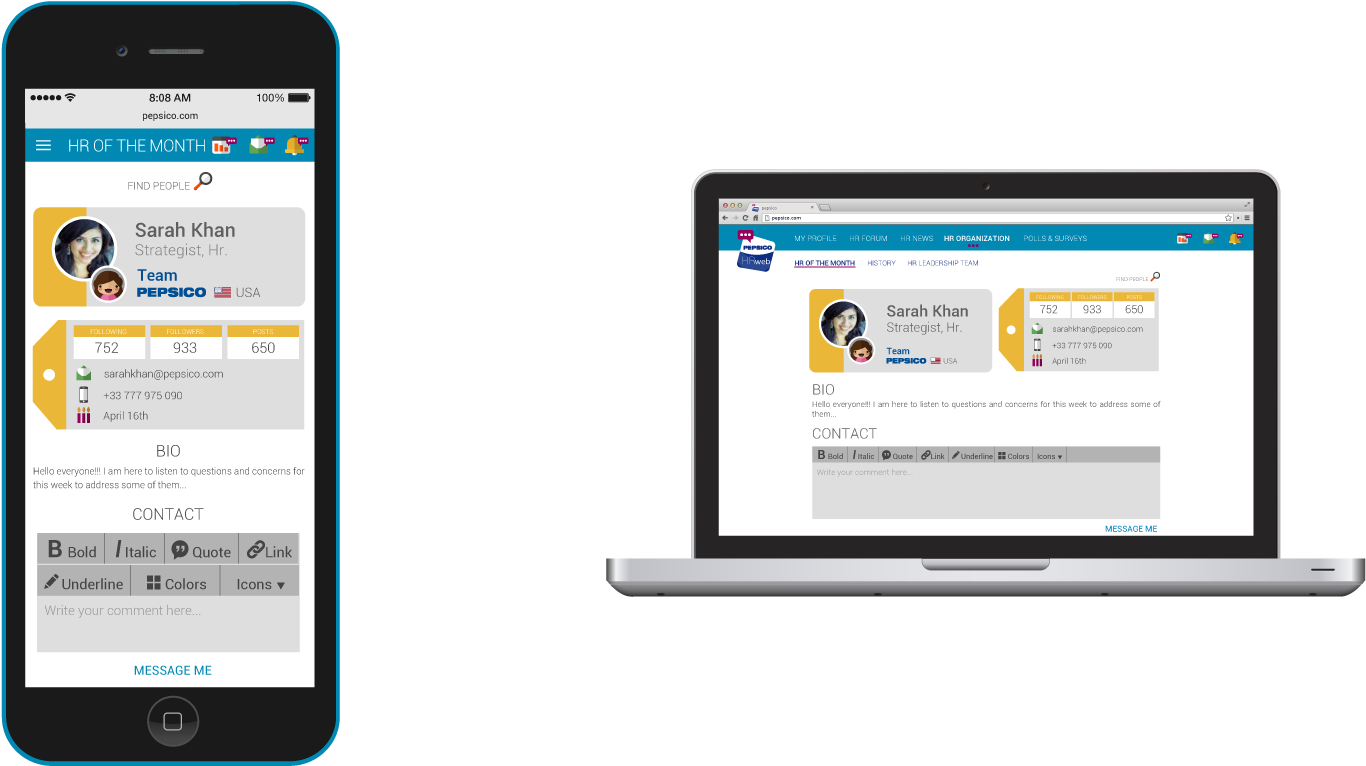 Responsive Web Design Example PNG with transparent background