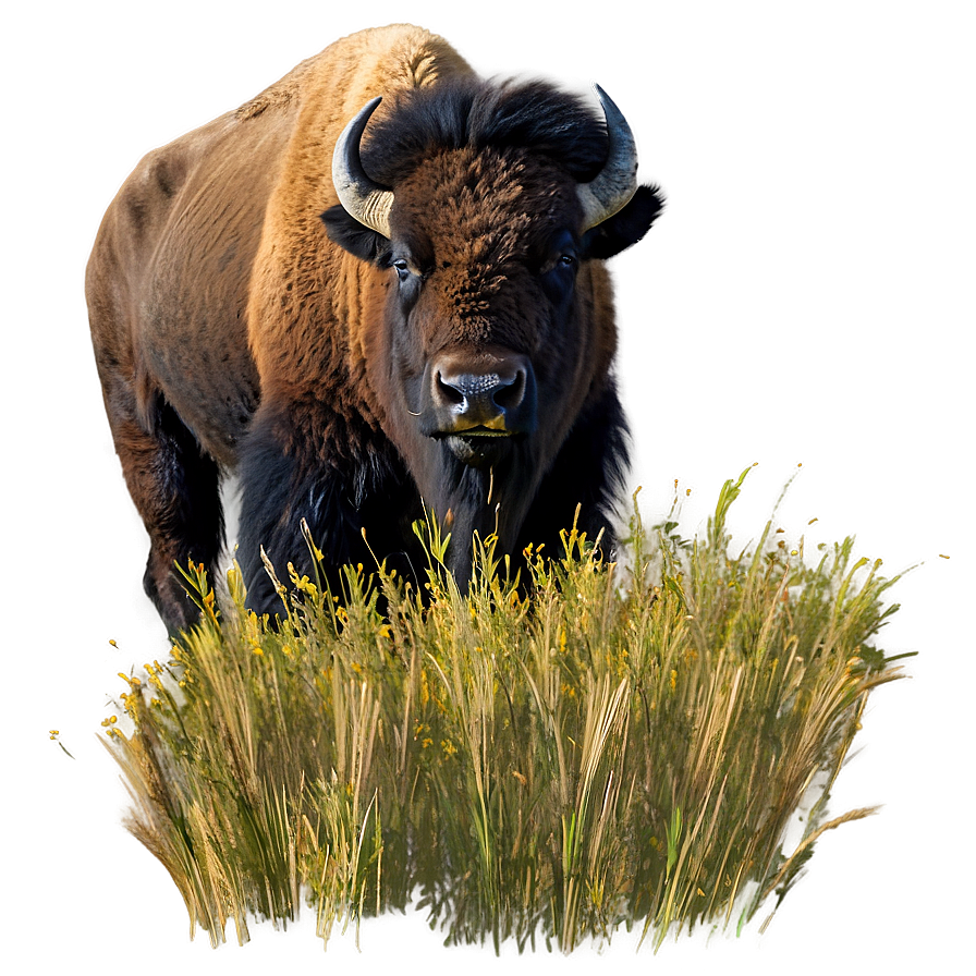 Resting Bison In Field Png Ypx