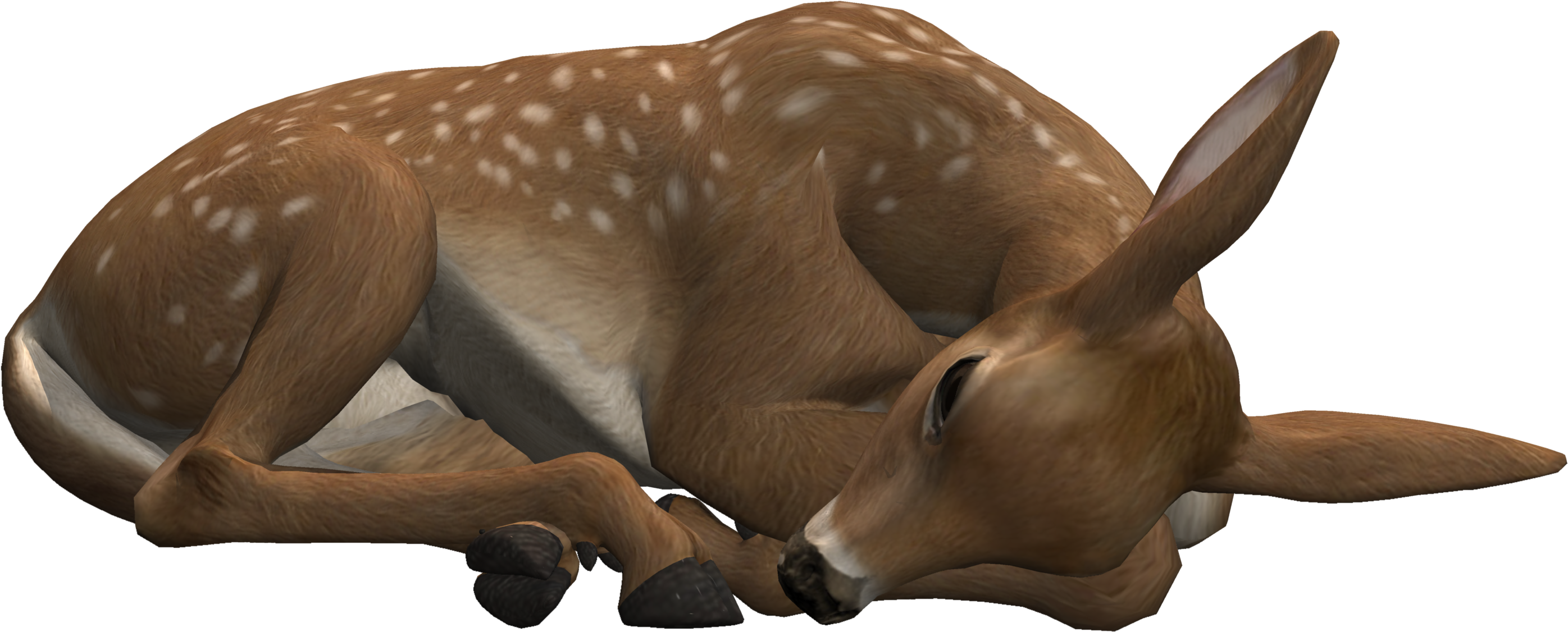 Deer Easter Animal Antler Woman With Horns - Deer Laying Down Png, Transparent Png PNG with transparent background