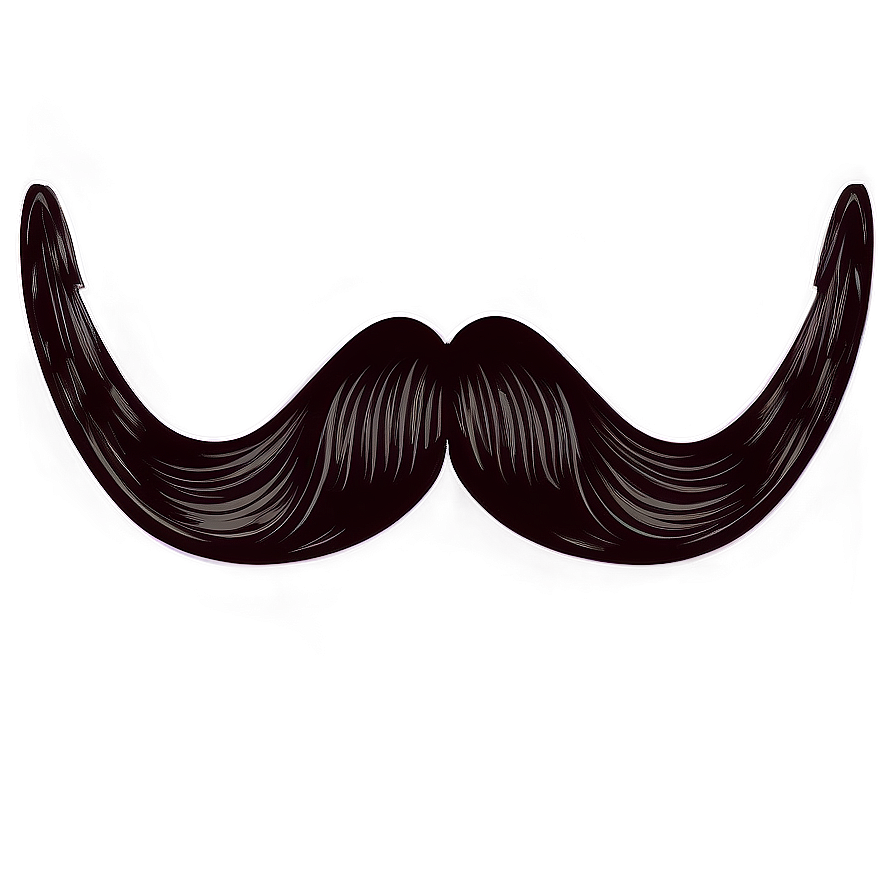 Retro 70s Mustache PNG 92 PNG image with a transparent background, free high-resolution download