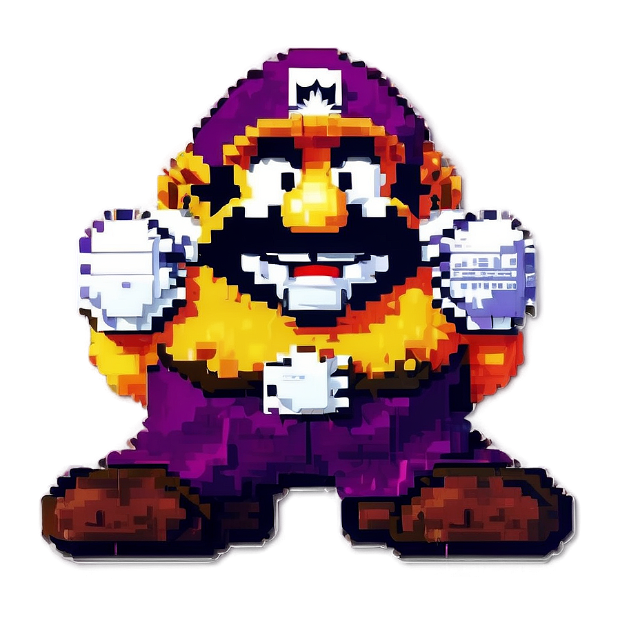 Retro 8-bit Wario Png 05242024