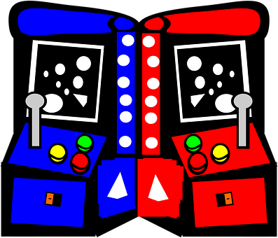Retro Arcade Machine Vector PNG with transparent background