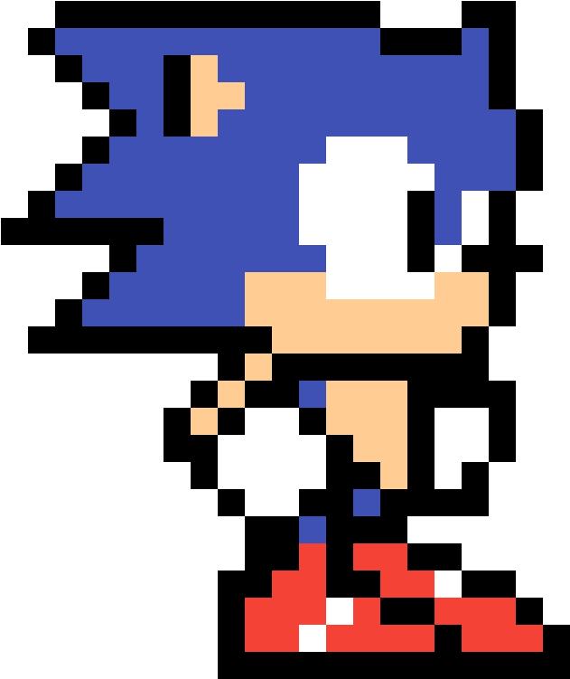 Retro Blue Character Pixel Art PNG with transparent background