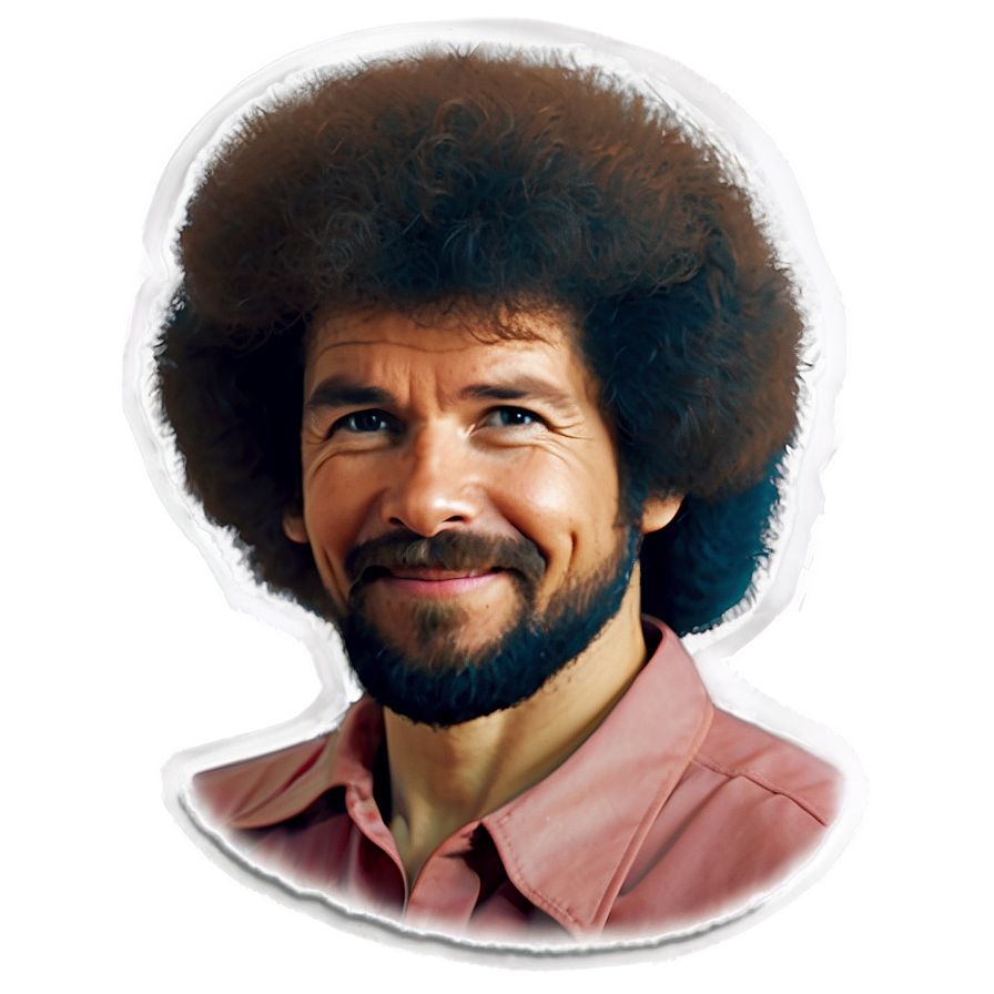 Retro Bob Ross Hair Png Yig78