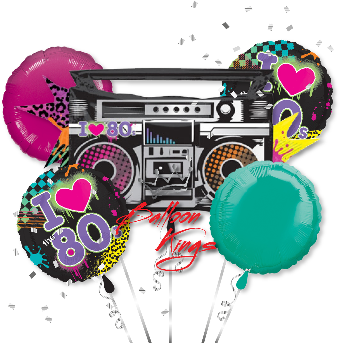 Retro Boomboxand Balloons