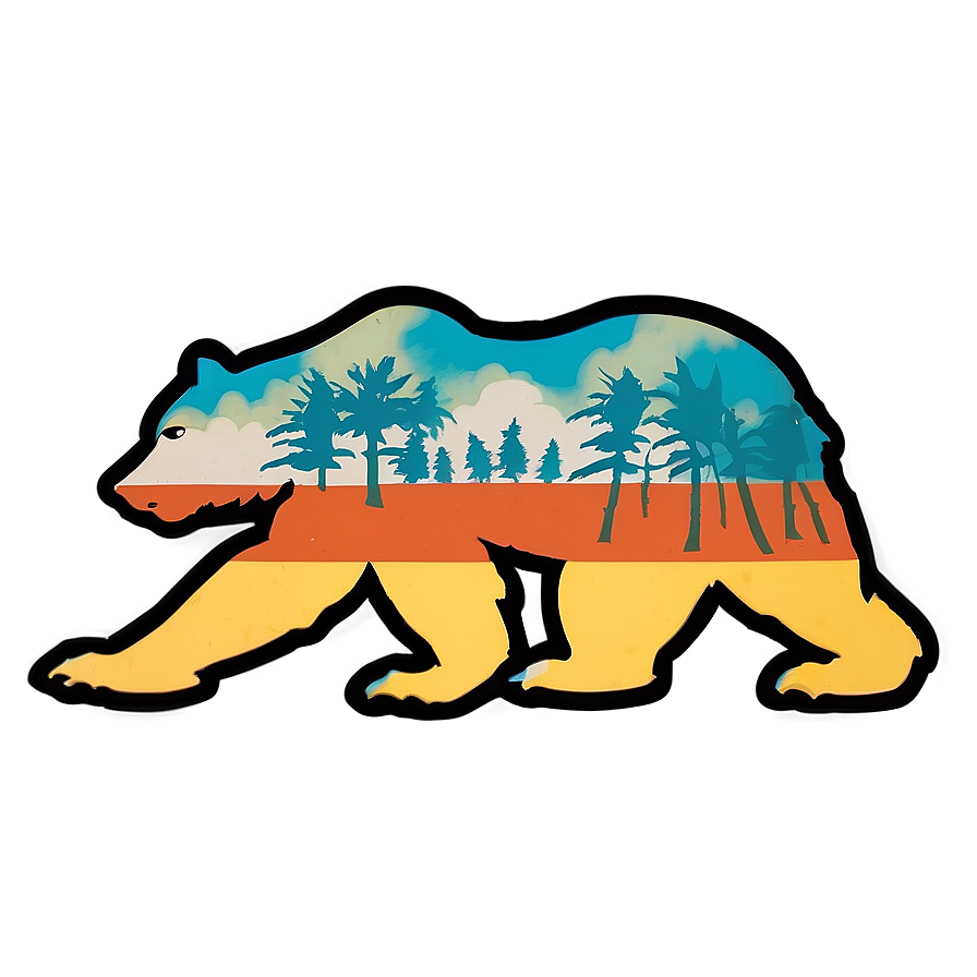 Retro California Bear Emblem Png Wvw61