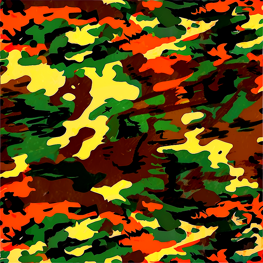 Retro Camouflage Print Png 46