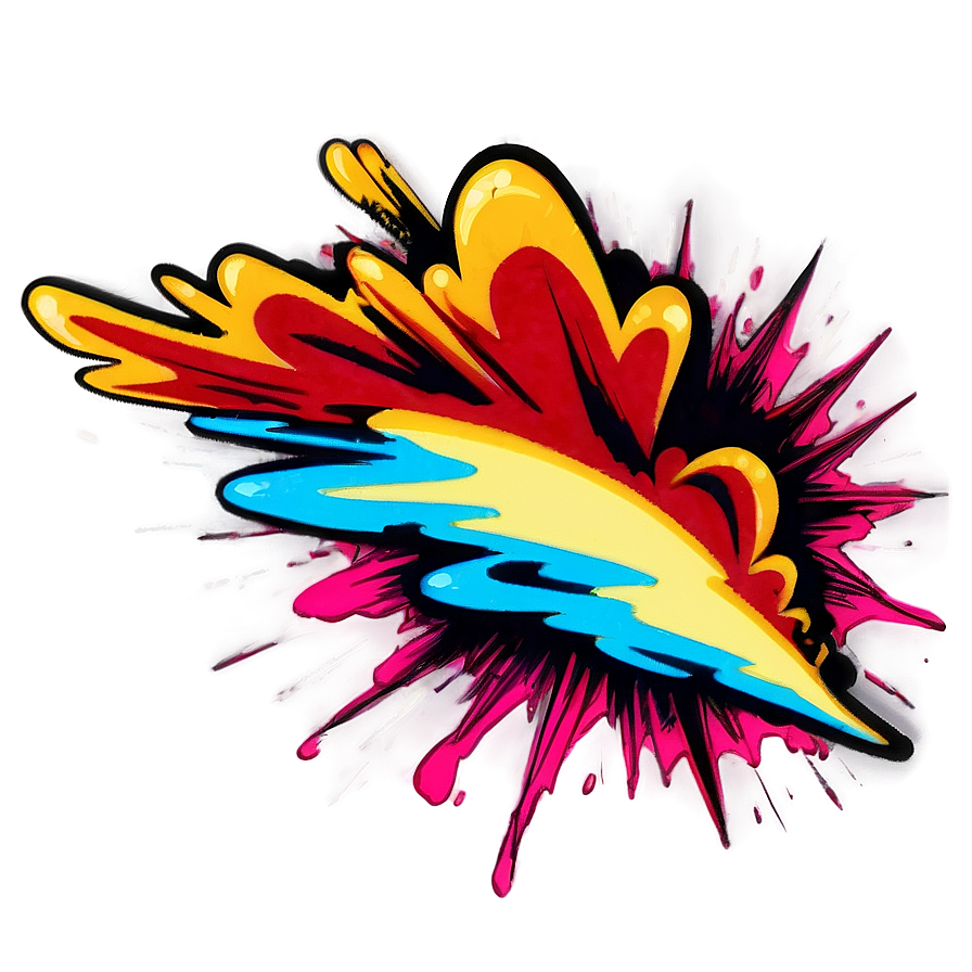 Retro Cartoon Explosion Png Xtm26