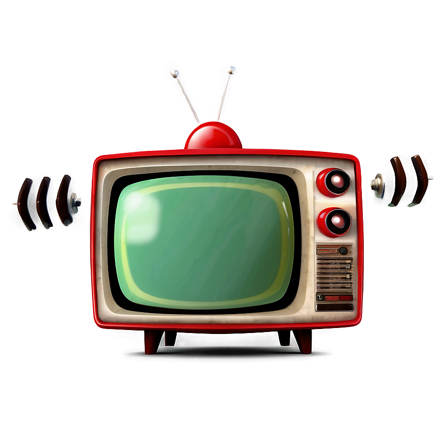 Retro Cartoon Tv Set Png 06132024