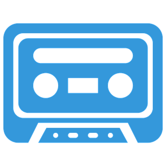 Retro Cassette Player Icon PNG with transparent background