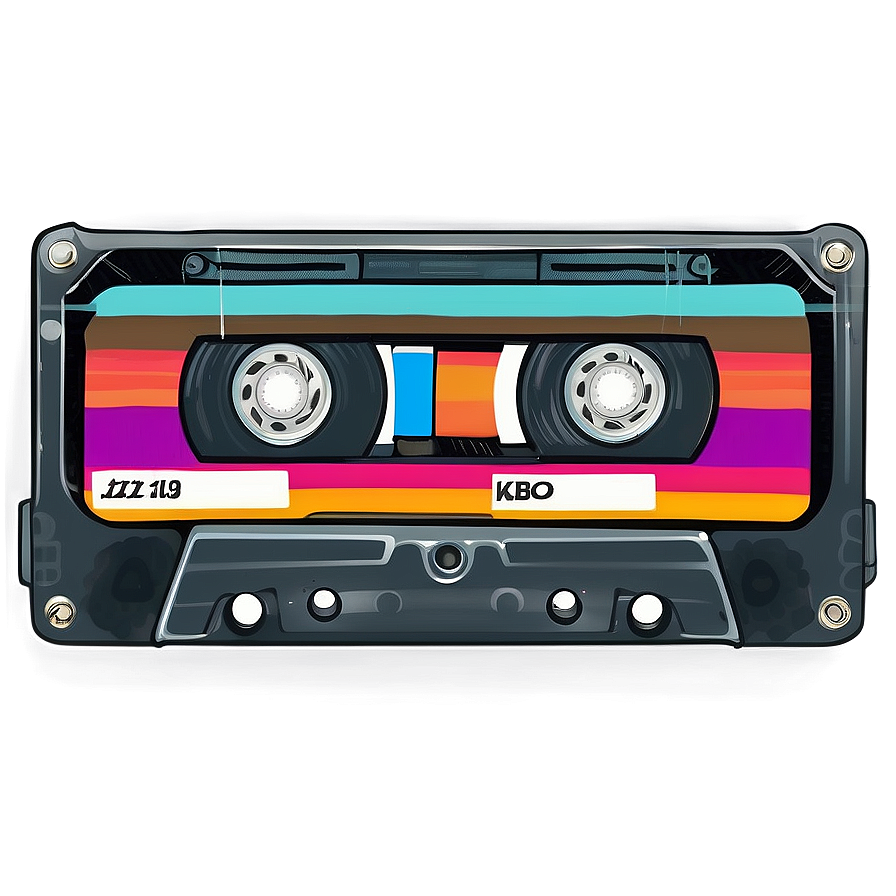 Retro Cassette Tape Sticker Png Dna