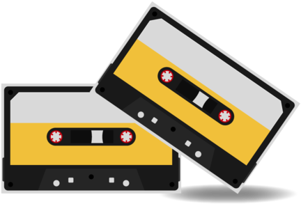 Retro Cassette Tapes Illustration