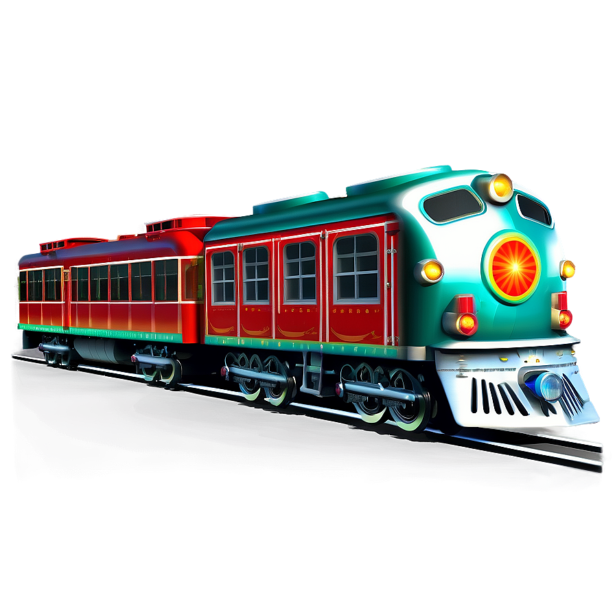 Retro Christmas Train Png Rkd