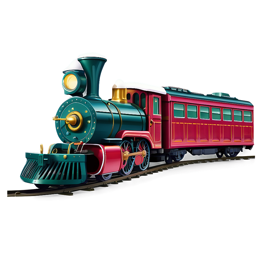 Retro Christmas Train Png Wnn