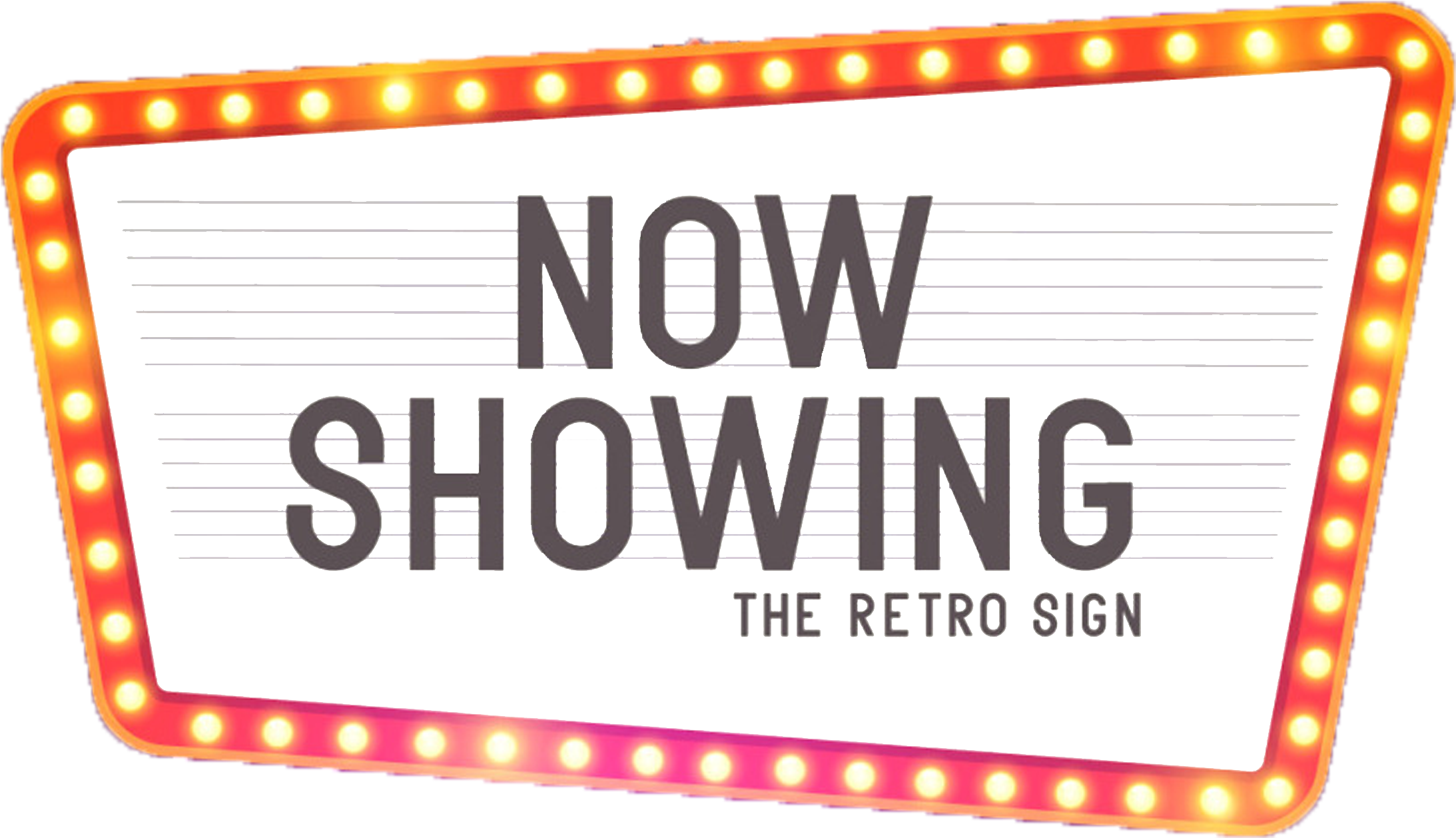 Retro Cinema Sign Png, Transparent Png PNG with transparent background