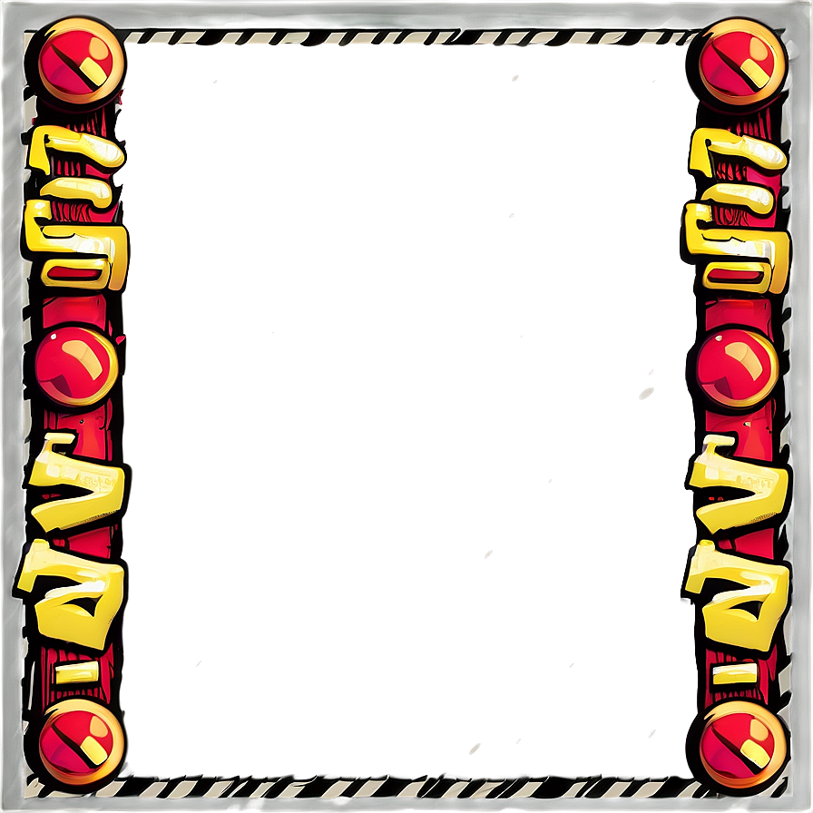 Retro Comic Book Border Png Iii