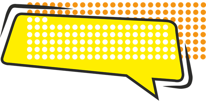 Retro Comic Speech Bubble PNG with transparent background