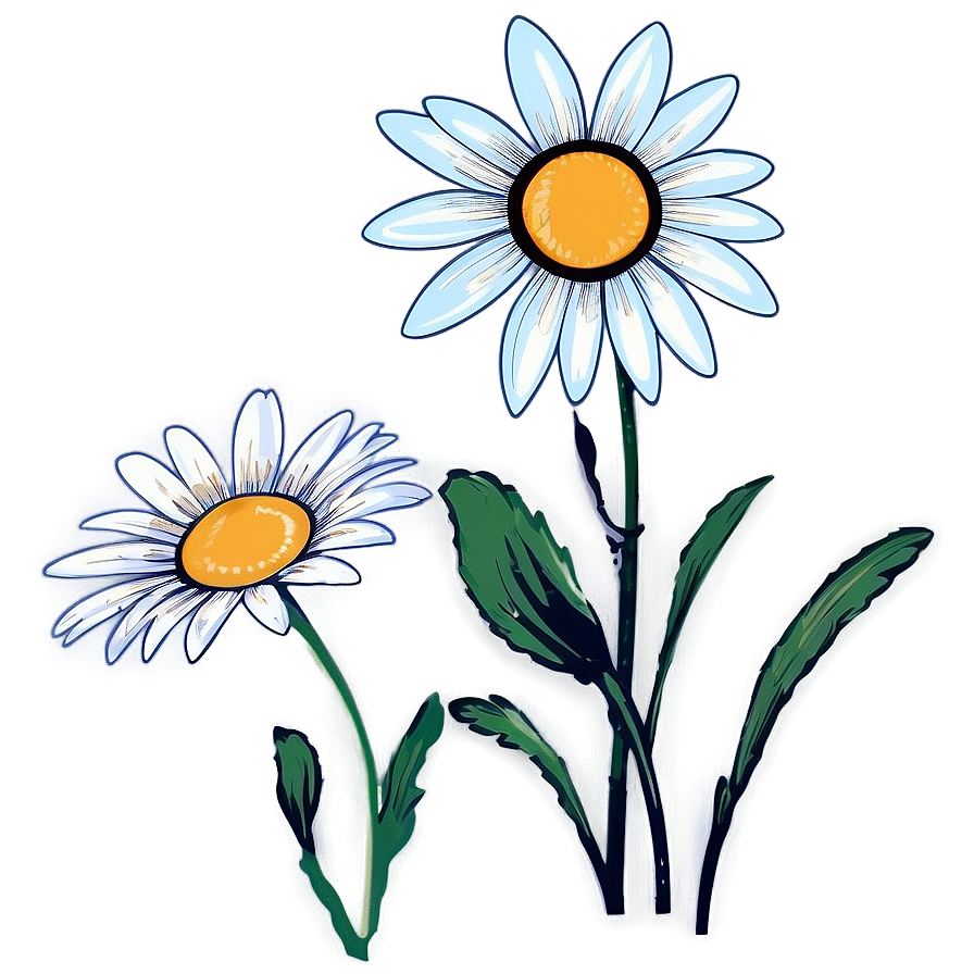 Retro Daisy Clipart Png Egg49