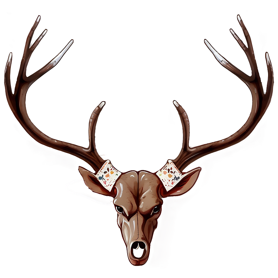 Retro Deer Antler Png 06122024