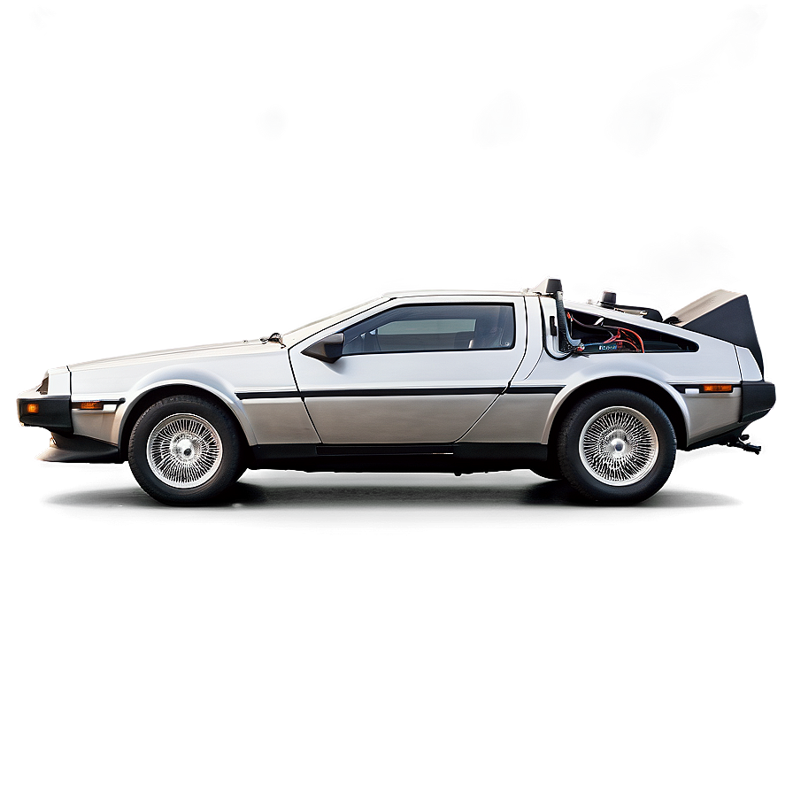 Retro Delorean Vehicle Side View Png 69