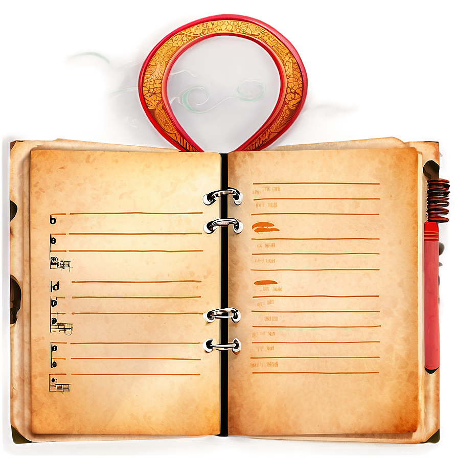 Retro Diary Page Png 86