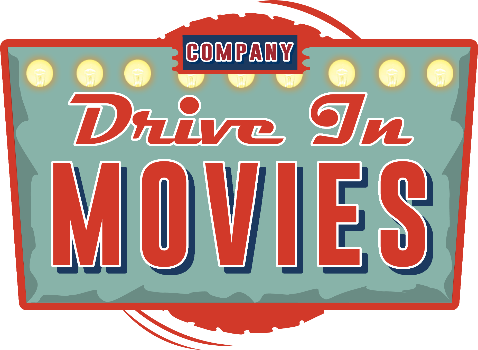 Retro Drive In Movies Sign