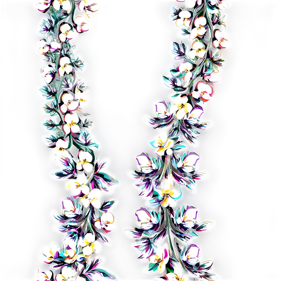 Retro Floral Cascade Png 90