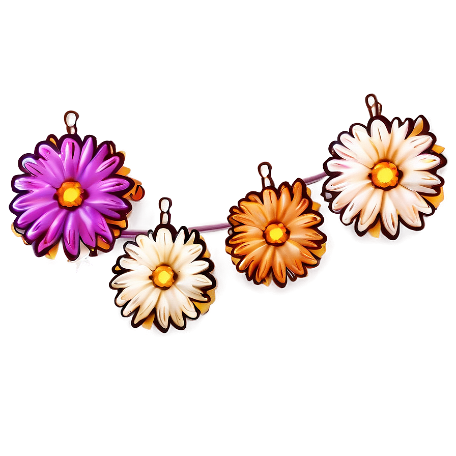 Retro Flower Festoon Png Xpr60