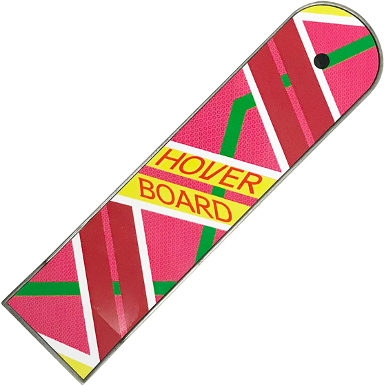 Retro Futuristic Hoverboard PNG with transparent background